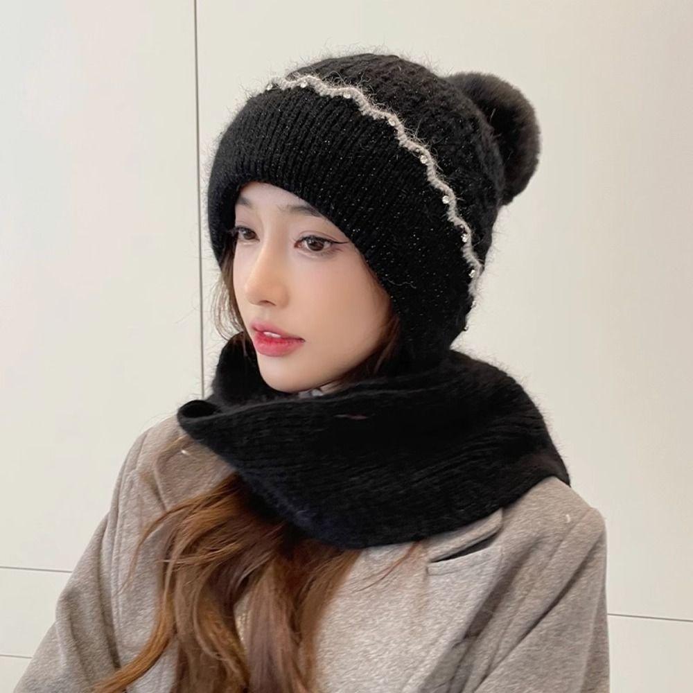Knitted Plush Beanie Hat Windproof Ear Protection Hat Fashion Hat Scarf Set Winter
Knitted Plush Beanie Hat Windproof Ear Protection Hat Fashion Hat Scarf Set Winter