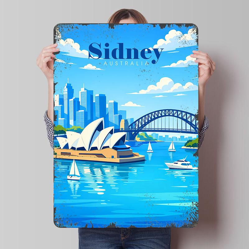 Sydney Australia Travel Tinplate Poster Customized Wall Art Vintage Retro Metal Signs for Room Decoration Gaming Home Decor Men 7.9x11.8In(20x30cm)
Sydney Australia Travel Tinplate Poster Customized Wall Art Vintage Retro Metal Signs for Room Decoration Gaming Home Decor Men 7.9x11.8In(20x30cm)
