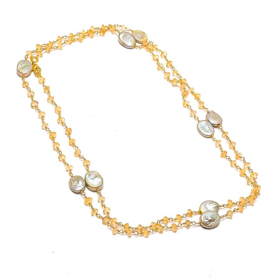 Citrine Gemstone Handmade 925 Sterling Silver Jewelry Necklace 20 GK-7510
Citrine Gemstone Handmade 925 Sterling Silver Jewelry Necklace 20 GK-7510