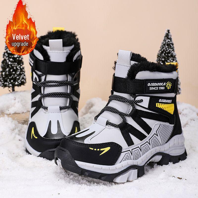 Детские зимние ботинки на флисовой подкладке: Теплые, нескользящие ботильоны для зимних видов спорта и начальной школы. Default Item