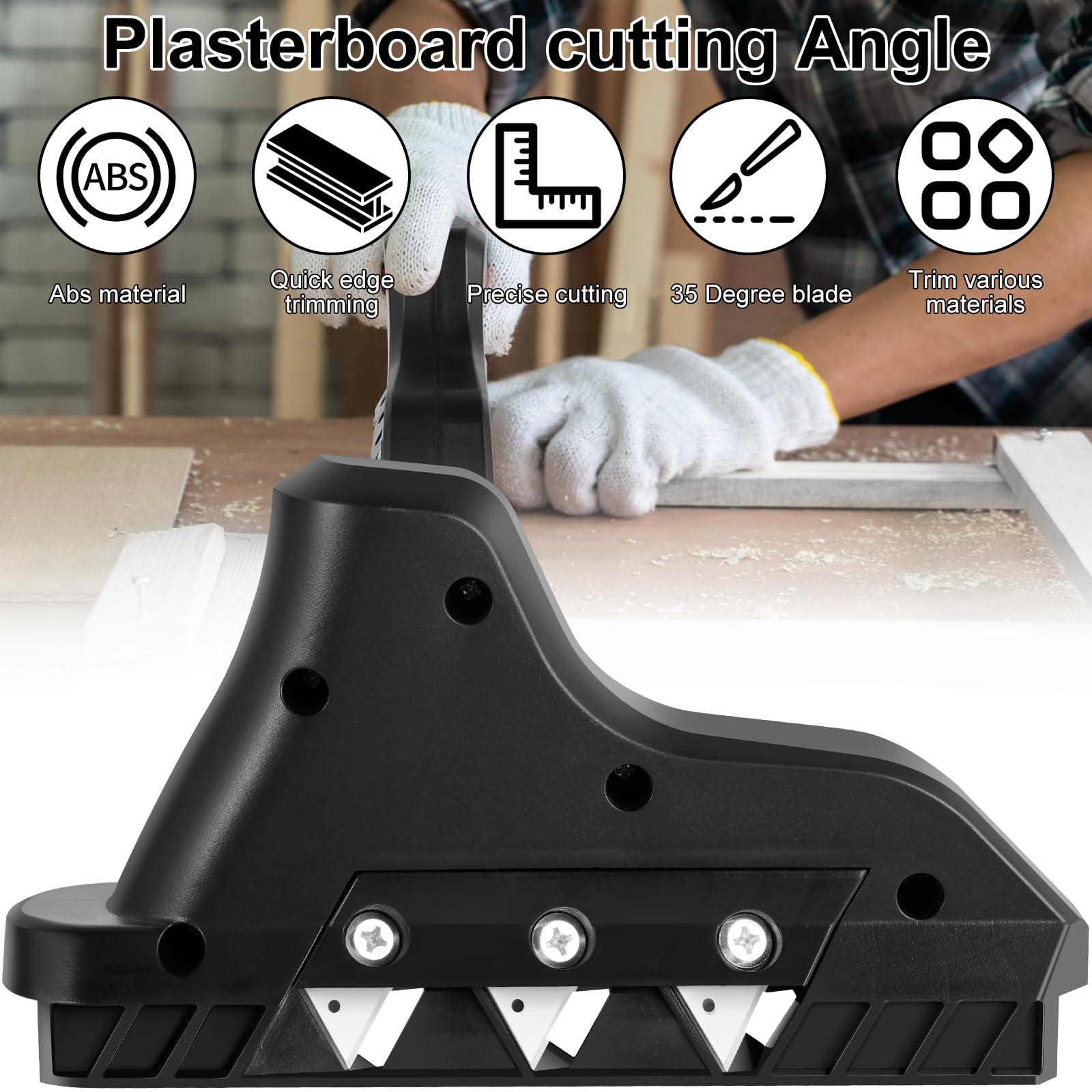 Quick Drywall Cutter with Blade Hand Plane Gypsum Board Drywall Edge Chamfer Woodworking Trimmer Type A
Quick Drywall Cutter with Blade Hand Plane Gypsum Board Drywall Edge Chamfer Woodworking Trimmer Type A