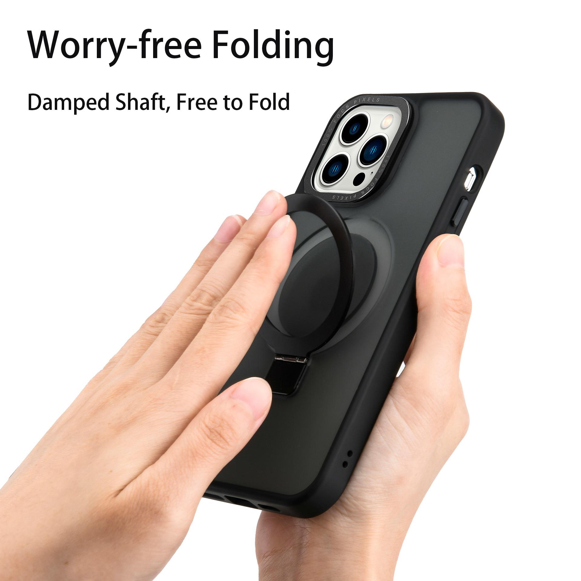 For iPhone 14 Pro Max Matte Magnetic Phone Case TPU+PC Kickstand Cover Compatible with MagSafe Black
For iPhone 14 Pro Max Matte Magnetic Phone Case TPU+PC Kickstand Cover Compatible with MagSafe Black