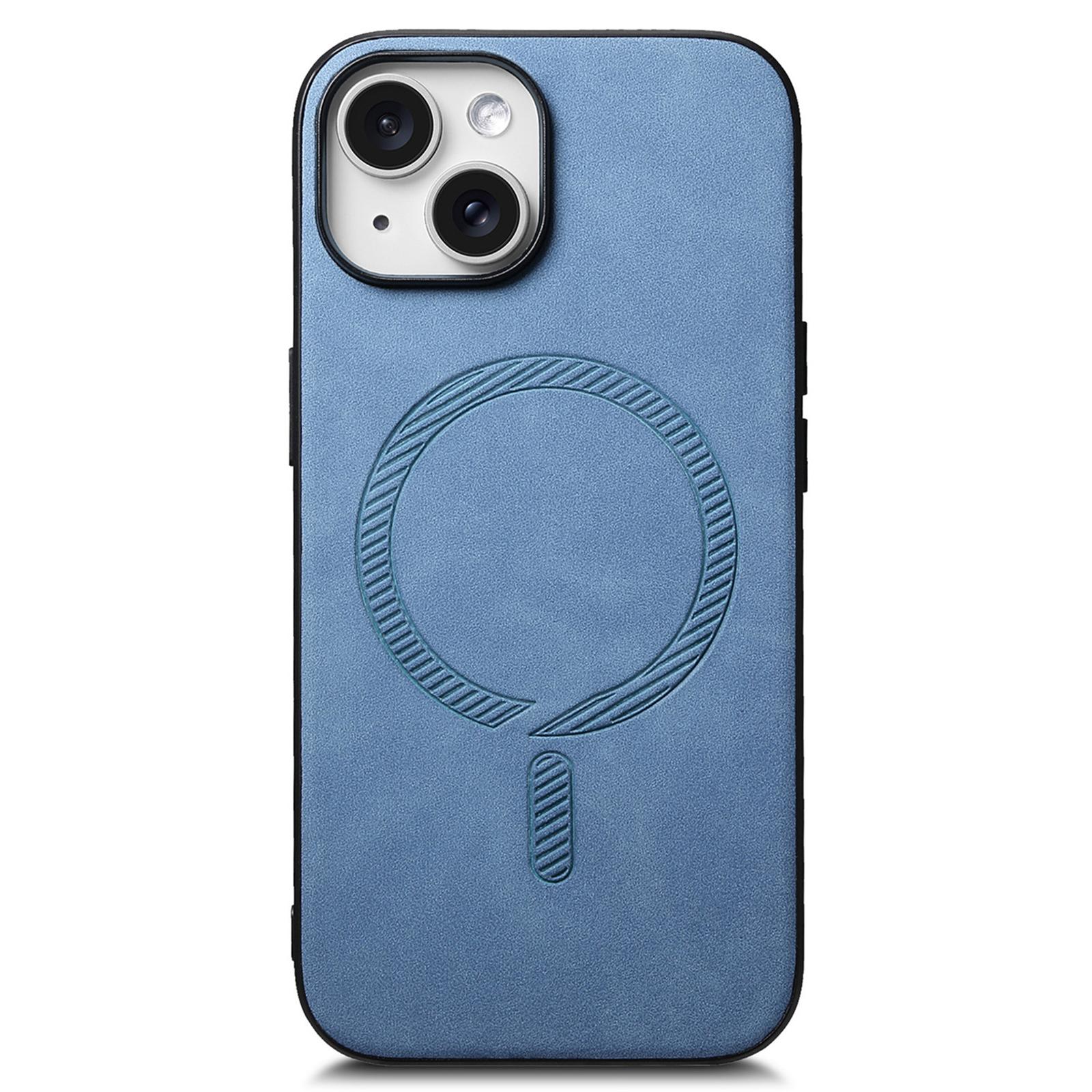 For iPhone 15 Leather Back Case Compatible with MagSafe Skin-touch Phone Cover Blue
For iPhone 15 Leather Back Case Compatible with MagSafe Skin-touch Phone Cover Blue