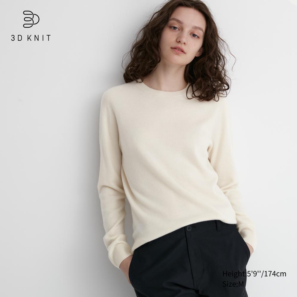 UNIQLO 3D Вязаный Кашемировый Свитер с Круглым Вырезом и Длинным Рукавом
UNIQLO 3D Вязаный Кашемировый Свитер с Круглым Вырезом и Длинным Рукавом