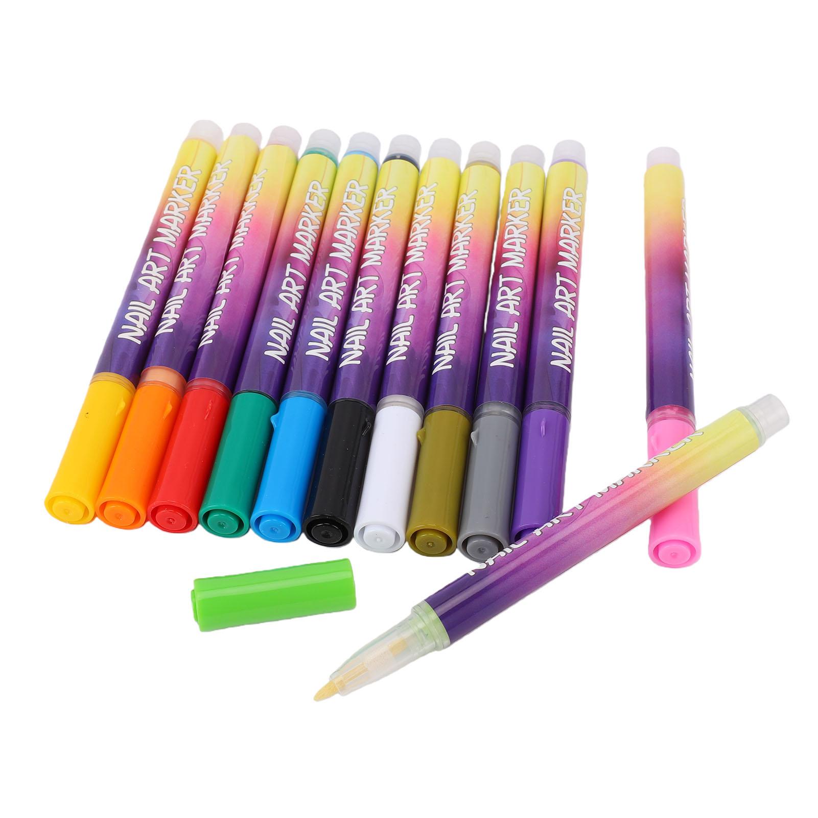 12 Colors Nail Art Pen Set Quick Drying Lasting Colors Manicure Nail Polish Pen for Beginners
12 Colors Nail Art Pen Set Quick Drying Lasting Colors Manicure Nail Polish Pen for Beginners