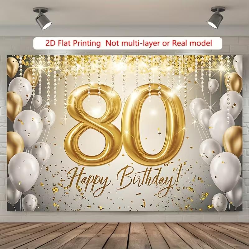 2D Happy 80th Birthday Backdrop Gold Confetti Diamond Photo Booth Banner 47.2x31.5inch/120*80cm
2D Happy 80th Birthday Backdrop Gold Confetti Diamond Photo Booth Banner 47.2x31.5inch/120*80cm