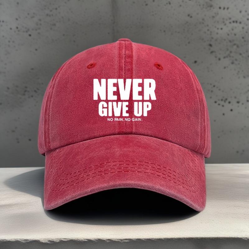 1pc Vintage Distressed Baseball Cap NEVER GIVE UP Funny Print Breathable Hat for Women and Men,Adjustable Outdoor Vacation Cap Adjustable красный
1pc Vintage Distressed Baseball Cap NEVER GIVE UP Funny Print Breathable Hat for Women and Men,Adjustable Outdoor Vacation Cap Adjustable красный