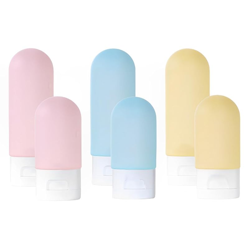 Getrays 6 pieces travel bottle , 3 colors 30ml/50ml refill Convenient to carry For travel/business trips container, small empty bottle Leak proof
Getrays 6 pieces travel bottle , 3 colors 30ml/50ml refill Convenient to carry For travel/business trips container, small empty bottle Leak proof