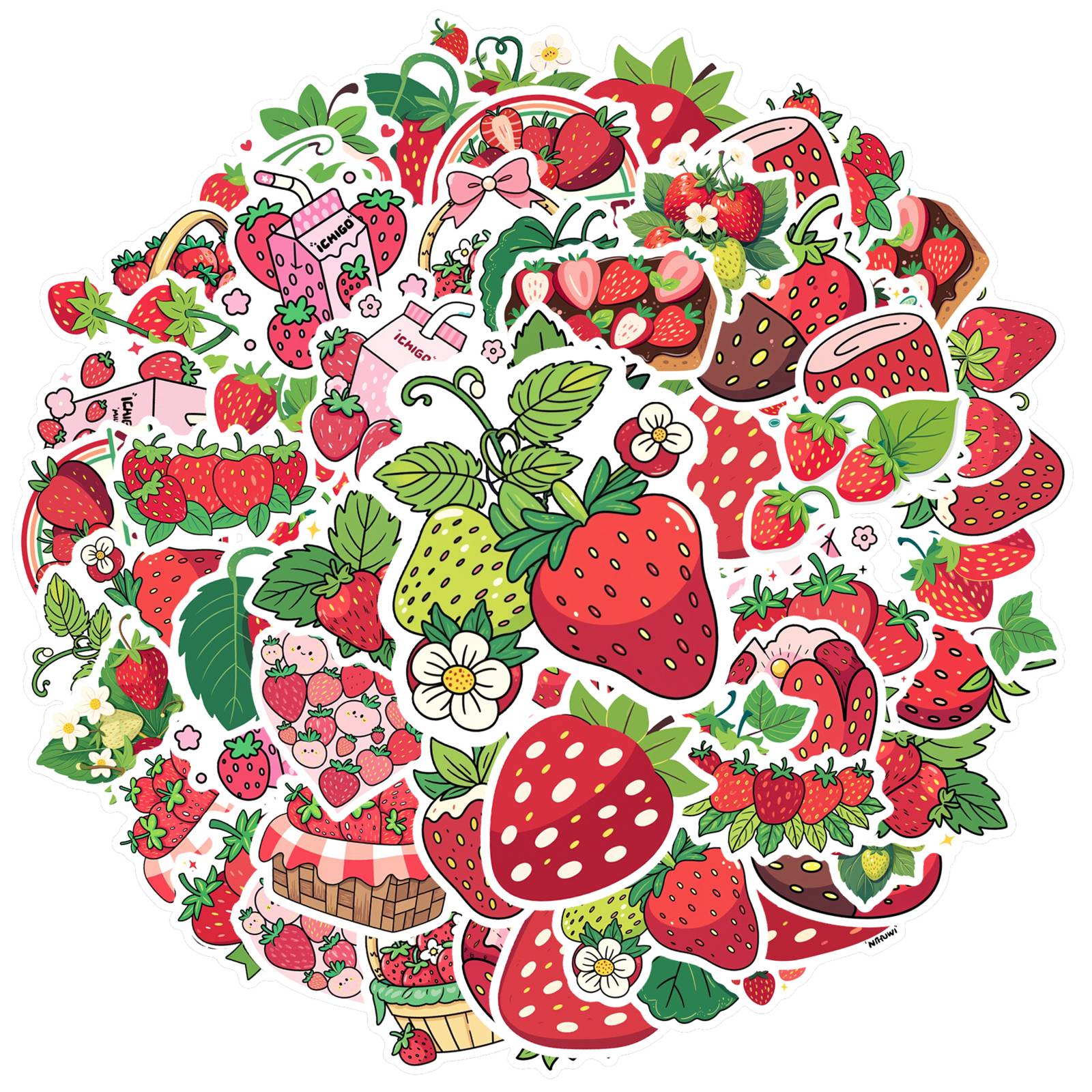 35pcs-50pcs Cute Strawberry Stickers Cartoon Fruit Strawberry Fruit Stickers Funny Stickers For Notebook Luggage Mobile Phone
35pcs-50pcs Cute Strawberry Stickers Cartoon Fruit Strawberry Fruit Stickers Funny Stickers For Notebook Luggage Mobile Phone