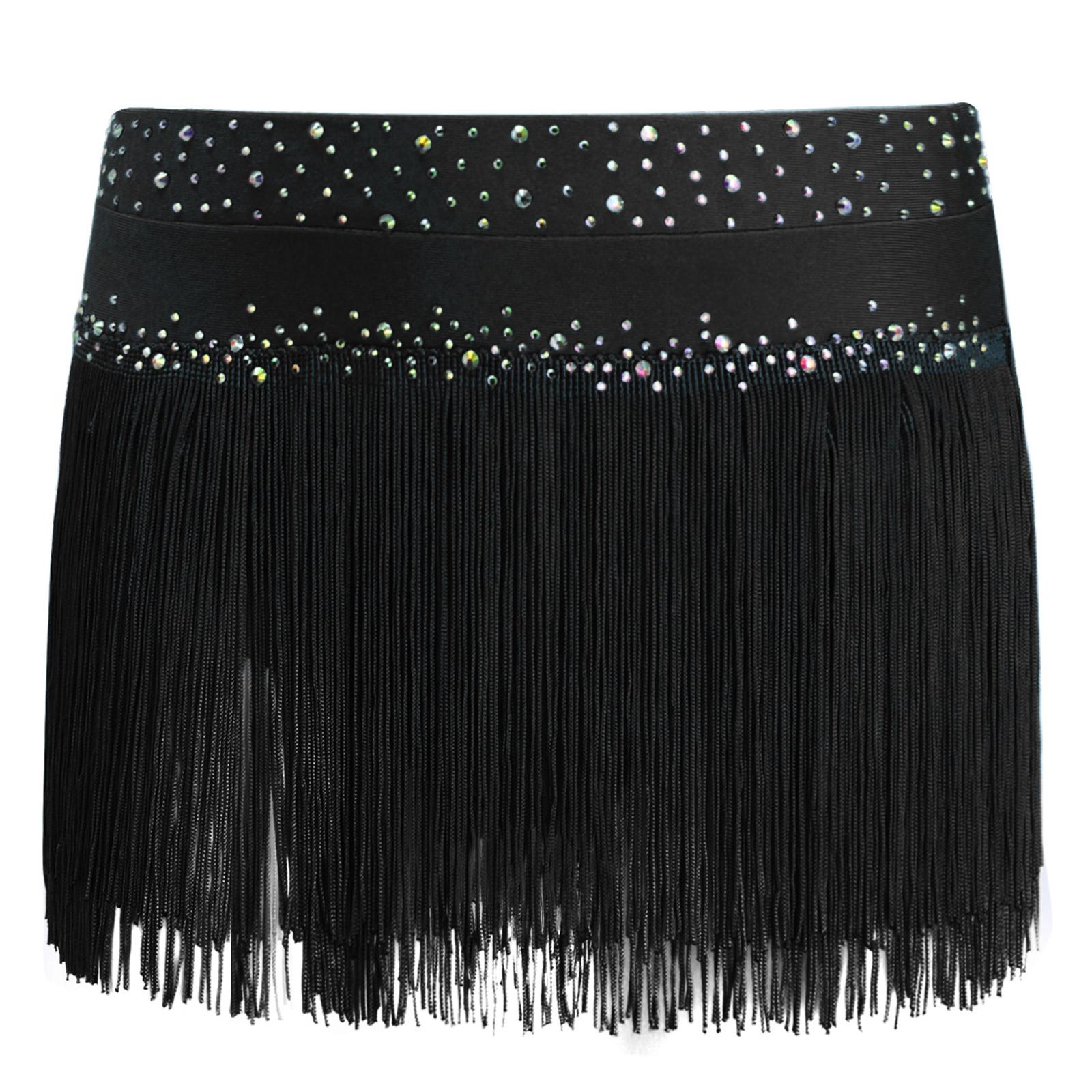 Girls Sparkly Rhinestones Tassel Brief Skirt Solid Color Latin Dance Stage Performance Wear 5-6 Years чорний
Girls Sparkly Rhinestones Tassel Brief Skirt Solid Color Latin Dance Stage Performance Wear 5-6 Years чорний