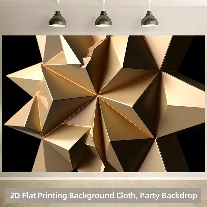 Black and Gold Geometric Faceted Tapestry, Shiny 3D-Like Pyramid Design 47.2x31.5inch/120*80cm
Black and Gold Geometric Faceted Tapestry, Shiny 3D-Like Pyramid Design 47.2x31.5inch/120*80cm
