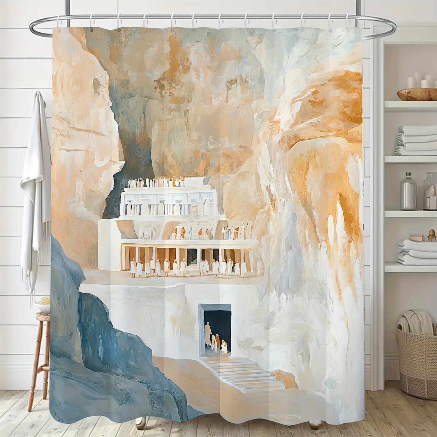 Vintage-Inspired Digital Print Shower Curtain - Polyester Fabric, Machine Washable, Includes Hooks, All-Season Bath Decor W60H190(CM)-1 Pcs
Vintage-Inspired Digital Print Shower Curtain - Polyester Fabric, Machine Washable, Includes Hooks, All-Season Bath Decor W60H190(CM)-1 Pcs