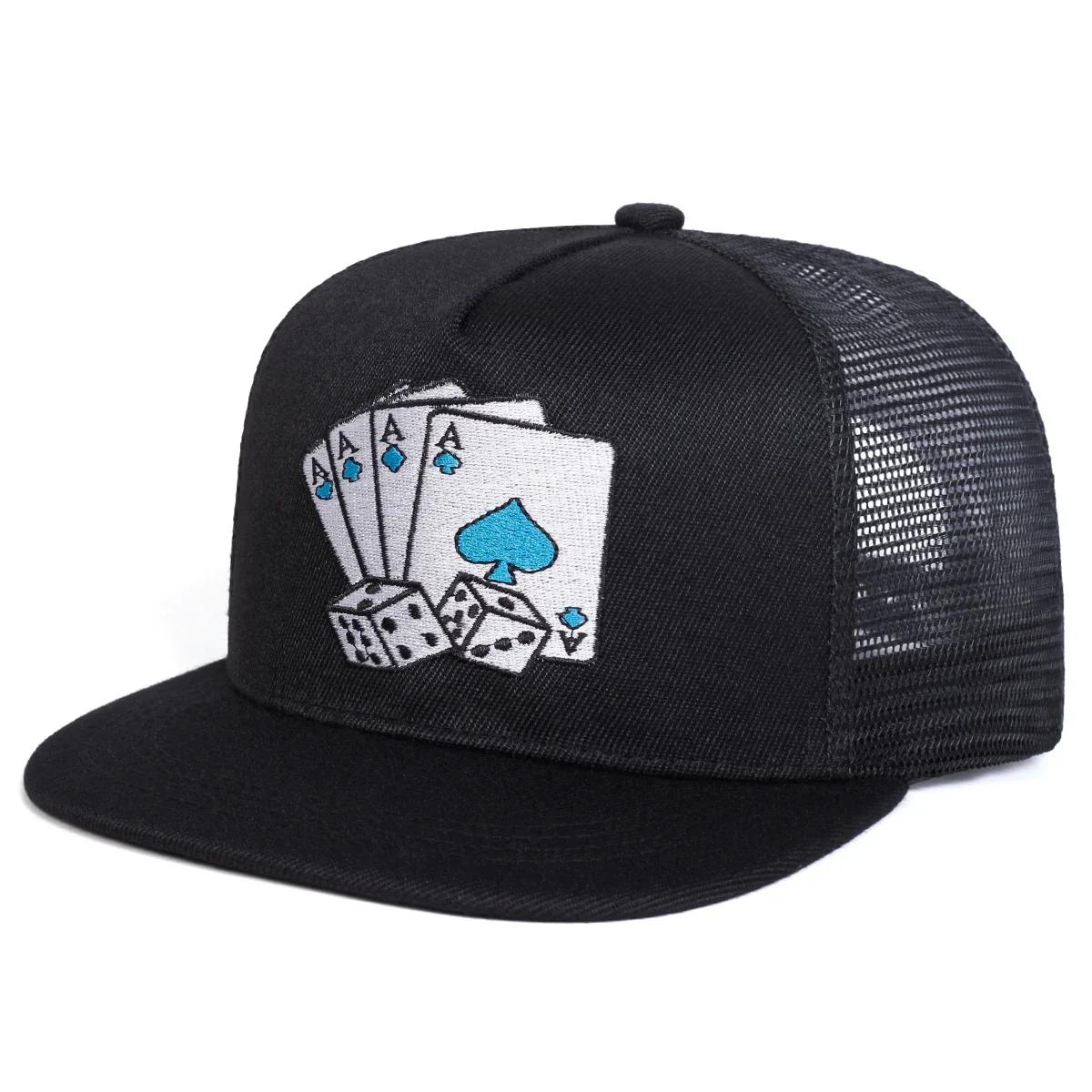 Unisex Poker Card Embroidery Hip-hop Net Hats Spring Summer Outdoor Adjustable Casual Baseball Caps Sunscreen Hat Sports Cap чорний
Unisex Poker Card Embroidery Hip-hop Net Hats Spring Summer Outdoor Adjustable Casual Baseball Caps Sunscreen Hat Sports Cap чорний
