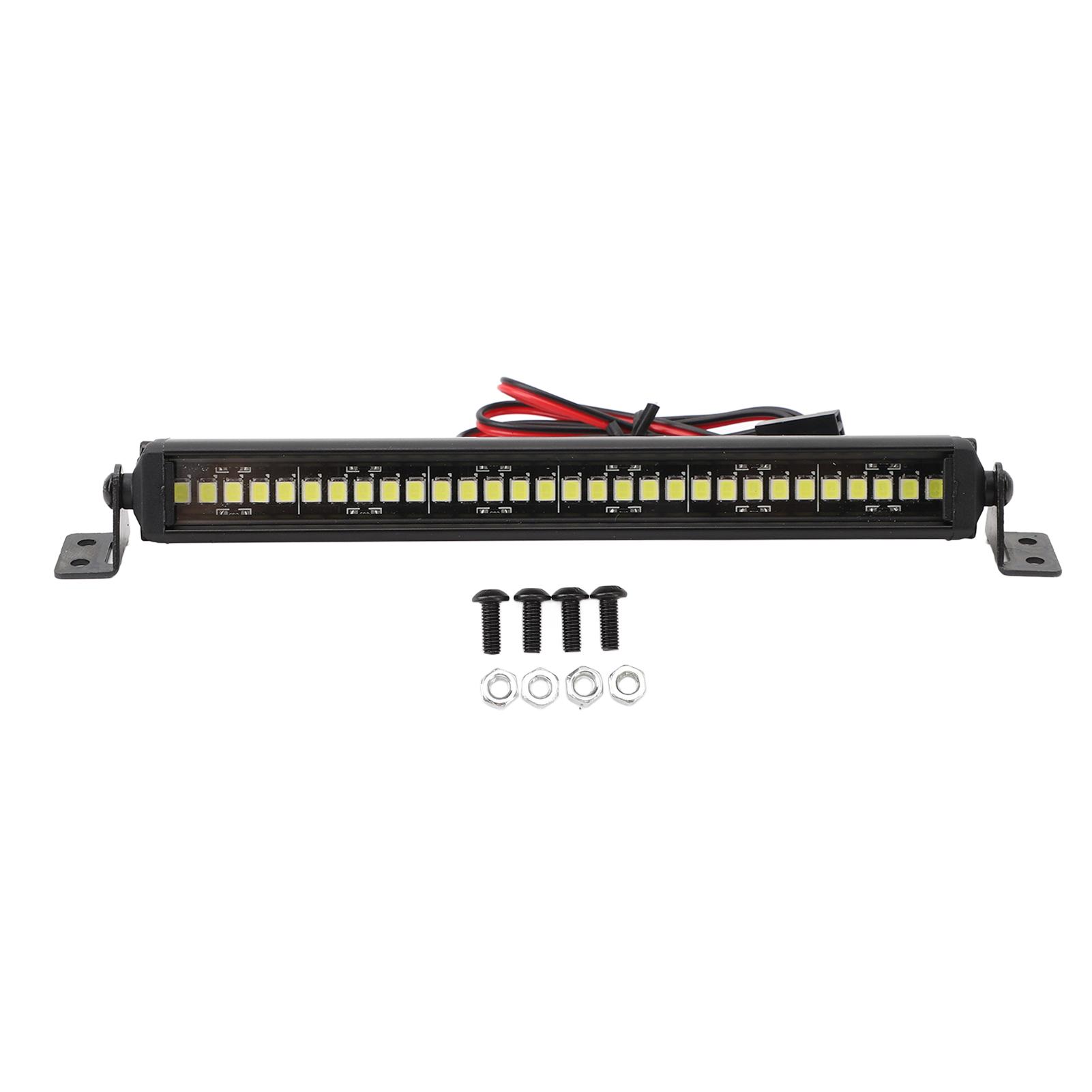 RC Light Bar 30 LED 5.4 Inch Aluminum Alloy Super Bright RC Car Roof Lamp Spotlight for Axial SCX10
RC Light Bar 30 LED 5.4 Inch Aluminum Alloy Super Bright RC Car Roof Lamp Spotlight for Axial SCX10