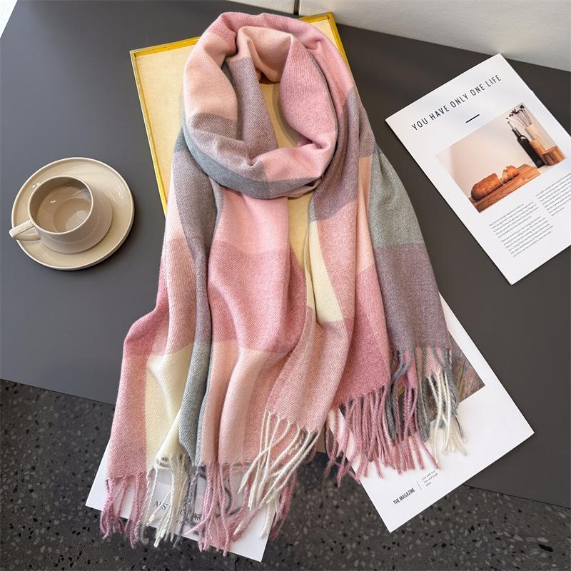 Winter Rainbow Plaid Women s Imitation Cashmere Scarf Warm Shawls and Wraps Thicked Pashmina Female Blanket Scarves 200x63cm
Winter Rainbow Plaid Women s Imitation Cashmere Scarf Warm Shawls and Wraps Thicked Pashmina Female Blanket Scarves 200x63cm