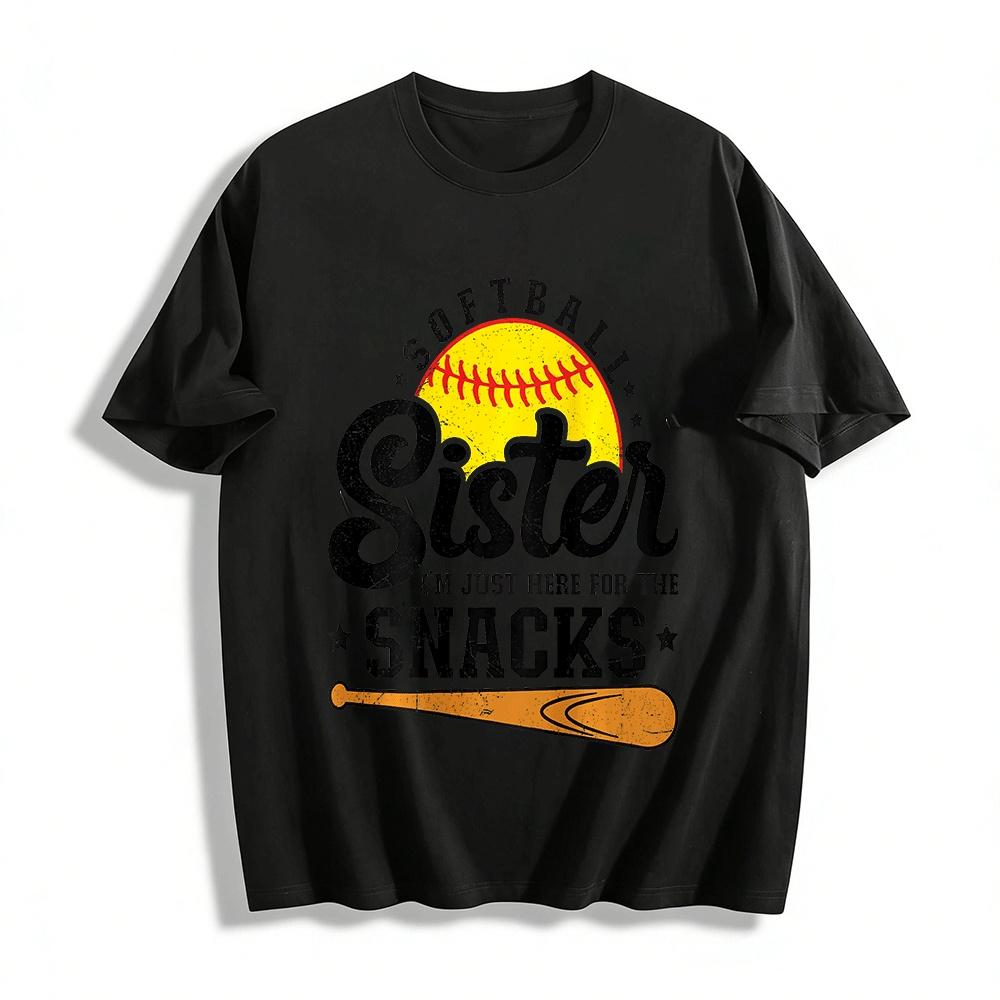 Softball Sister Im Just Here For The SnacksT Pure cotton T-shirt 6XL
Softball Sister Im Just Here For The SnacksT Pure cotton T-shirt 6XL