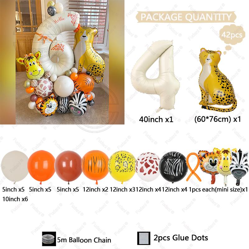 45Pcs Jungle Animal Themed Balloon Set with Lion & Giraffe - Children s Birthday Party Decorations Baby Shower Home Decor As The Picture
45Pcs Jungle Animal Themed Balloon Set with Lion & Giraffe - Children s Birthday Party Decorations Baby Shower Home Decor As The Picture