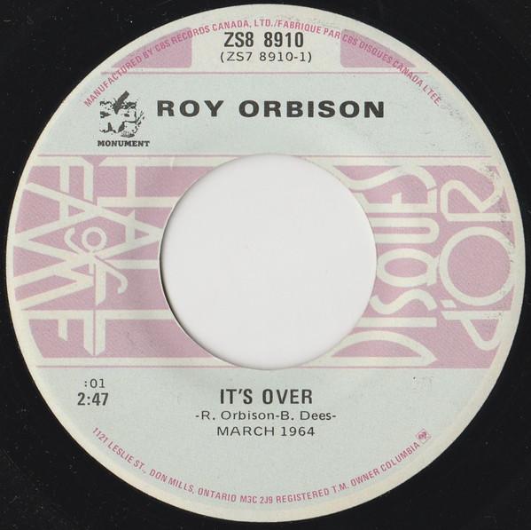 7inch Record ROY ORBISON Its Over Oh Pretty Woman ZS88910 Monument Canada Rock Used
7inch Record ROY ORBISON Its Over Oh Pretty Woman ZS88910 Monument Canada Rock Used