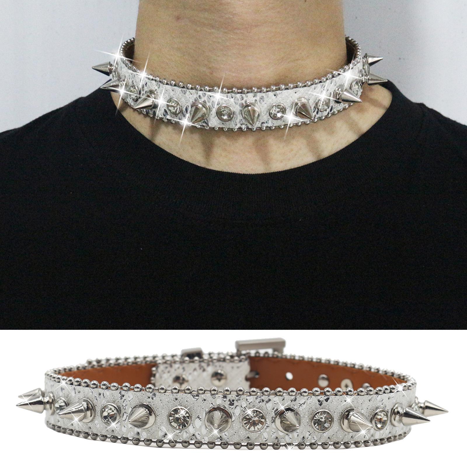 Y2K Yabi Harajuku Punk Rhinestone Rivet Spiked Leather Choker Necklace for Women срібний
Y2K Yabi Harajuku Punk Rhinestone Rivet Spiked Leather Choker Necklace for Women срібний