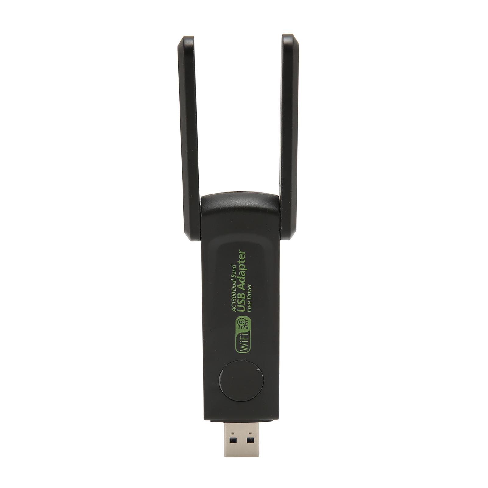 Wireless Network Card Adapter 1300Mbps 2.4G 5G Dual Band Double Antenna USB3.0 WiFi Adapter for PC
Wireless Network Card Adapter 1300Mbps 2.4G 5G Dual Band Double Antenna USB3.0 WiFi Adapter for PC