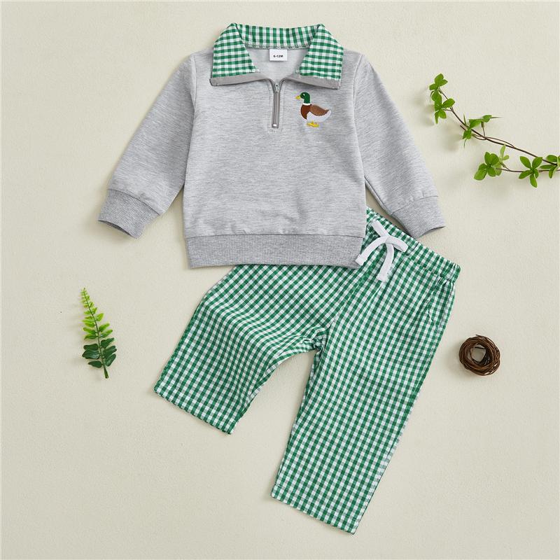 Kid Baby Boys Fall Outfits Embroidery Long Sleeve Sweatshirts and Plaid Long Pants 2Pcs Clothes Set 6-12M
Kid Baby Boys Fall Outfits Embroidery Long Sleeve Sweatshirts and Plaid Long Pants 2Pcs Clothes Set 6-12M