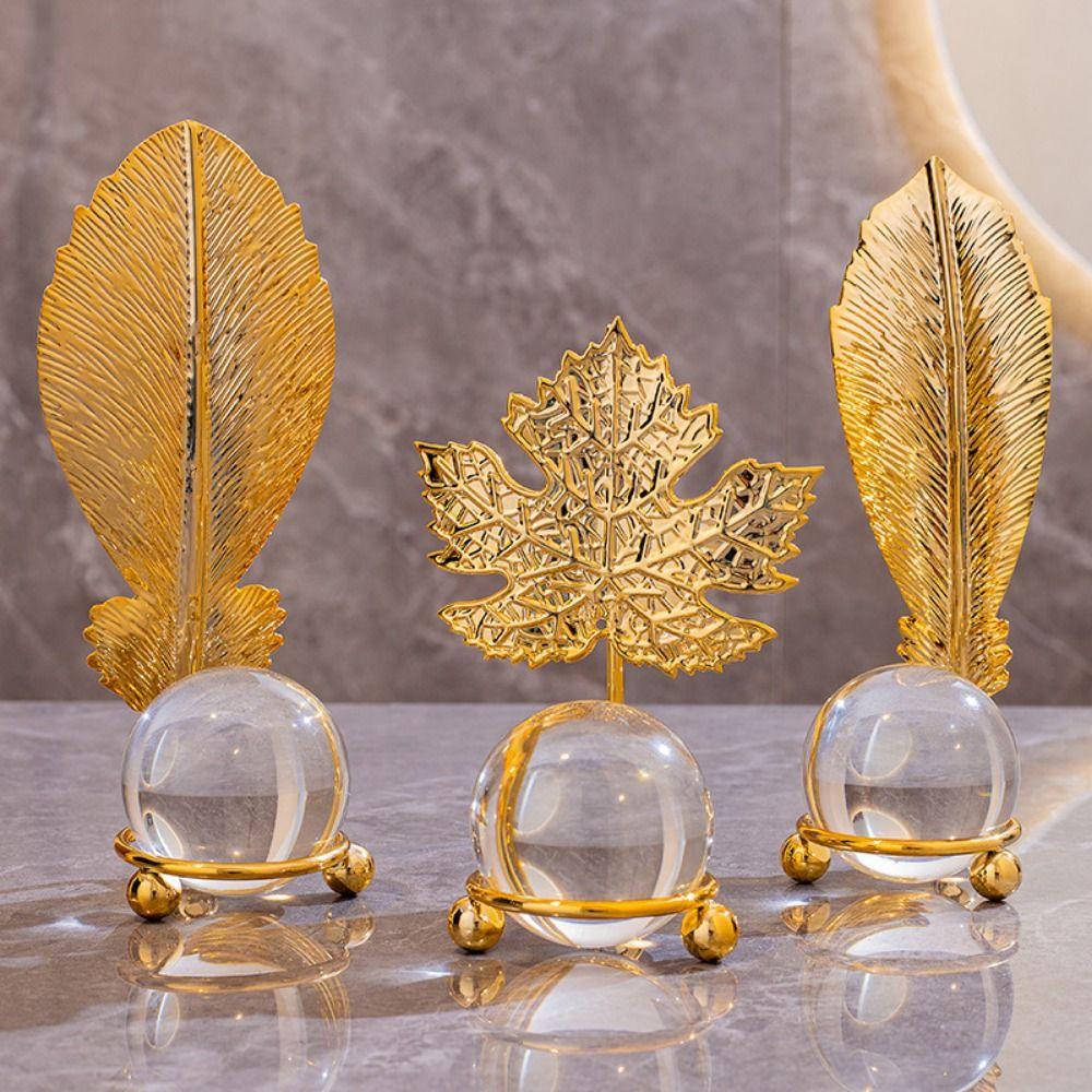 Fine Craftsmanship Leaf Ball Ornaments Non-slip Metal Leaf Crystal Ball Collectibles Home Style 5
Fine Craftsmanship Leaf Ball Ornaments Non-slip Metal Leaf Crystal Ball Collectibles Home Style 5