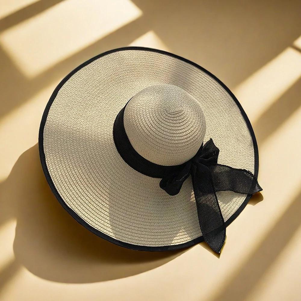 1pc Women s Oversize Straw Hat Women s Summer Sun Block Big Brim Hat Seaside Bow Beach Hat Suitable For Sun Protection One Size
1pc Women s Oversize Straw Hat Women s Summer Sun Block Big Brim Hat Seaside Bow Beach Hat Suitable For Sun Protection One Size