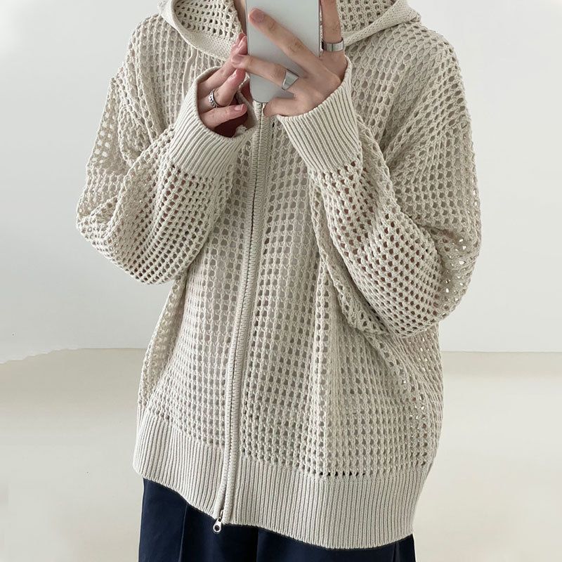 Mesh Knitted Cardigan Men Open Front Long Sleeves and Sun Protection Trendy Design Sweater M чёрный
Mesh Knitted Cardigan Men Open Front Long Sleeves and Sun Protection Trendy Design Sweater M чёрный