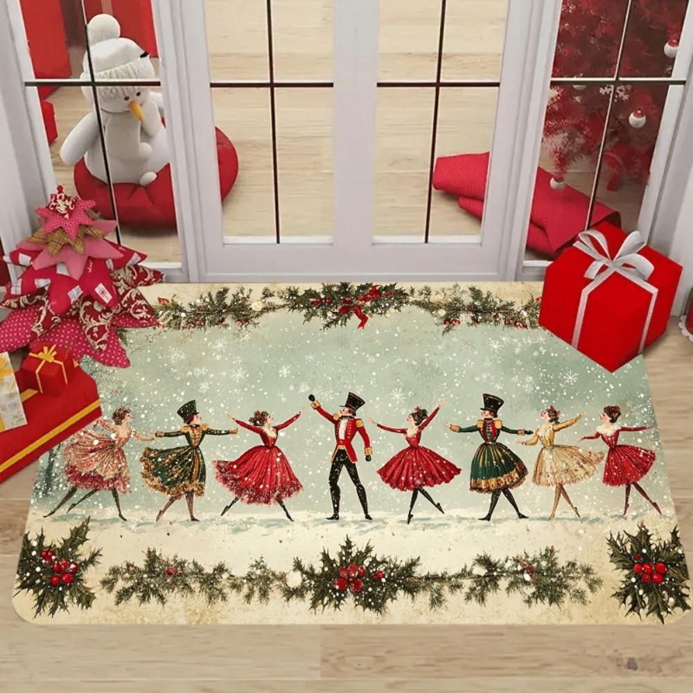 Christmas Nutcracker Ballet Doormat with Holly Trim, Non-Slip Holiday Rug for Front Door Decor 40X60CM (1.3X2FT
Christmas Nutcracker Ballet Doormat with Holly Trim, Non-Slip Holiday Rug for Front Door Decor 40X60CM (1.3X2FT