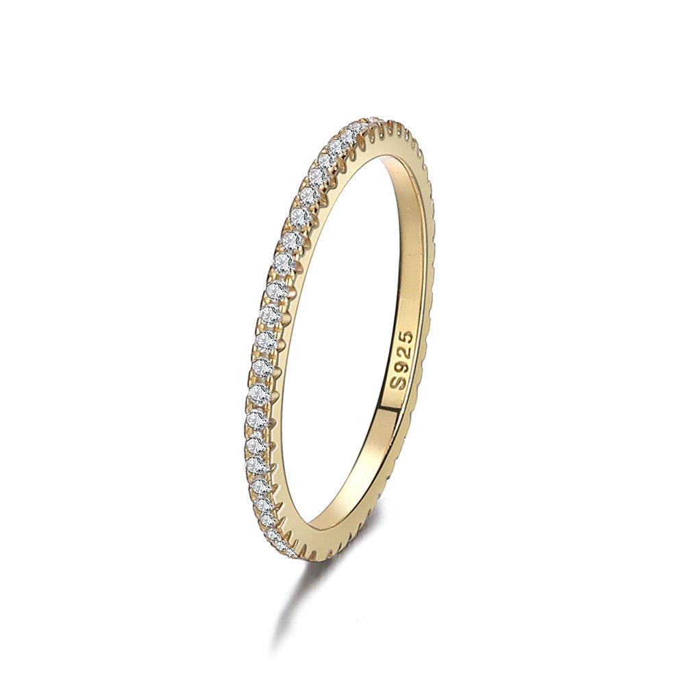 925 Sterling Silver Plated 18K Gold Inlaid Zircon Ring for Women Exquisite Simple Light Luxury High Quality Jewelry 9 золотий
925 Sterling Silver Plated 18K Gold Inlaid Zircon Ring for Women Exquisite Simple Light Luxury High Quality Jewelry 9 золотий
