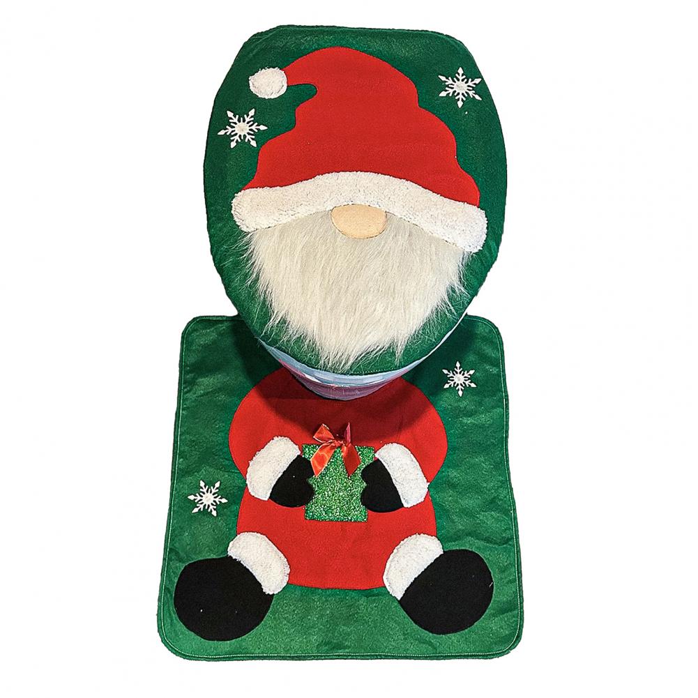 Christmas Toilet Seat Cover Santa Claus Bathroom Decoration Festive Santa Claus Toilet Seat Cover Set for Christmas New Year зелений
Christmas Toilet Seat Cover Santa Claus Bathroom Decoration Festive Santa Claus Toilet Seat Cover Set for Christmas New Year зелений