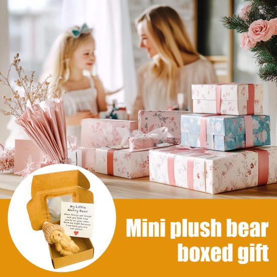 Handmade Mini Plush Bear in Box with Inspirational Card Hand-woven Inspirational Bear Sympathy Gift for Back to School Motivation рожевий
Handmade Mini Plush Bear in Box with Inspirational Card Hand-woven Inspirational Bear Sympathy Gift for Back to School Motivation рожевий