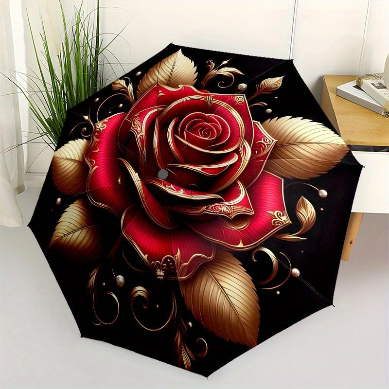 1pc Golden Rose Ornament Umbrella with Plastic Handle,Suitable for All Seasons Home Travel Outdoor UmbrellaB1605
1pc Golden Rose Ornament Umbrella with Plastic Handle,Suitable for All Seasons Home Travel Outdoor UmbrellaB1605
