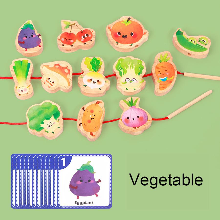 Educational Montessori Wooden Lacing Beads Toy Threading Game Fruit Food Toy Toddler Fine Motor Skills Learning Toy Kids
Educational Montessori Wooden Lacing Beads Toy Threading Game Fruit Food Toy Toddler Fine Motor Skills Learning Toy Kids