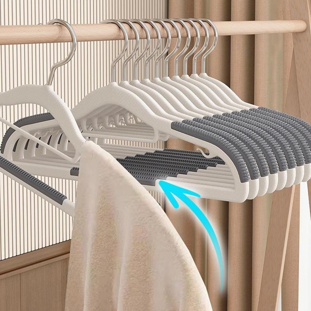 10Pcs Traceless Clothes Hangers Non Slip ABS Stainless Steel Wet Dry Use Wardrobe Organizer Grey
10Pcs Traceless Clothes Hangers Non Slip ABS Stainless Steel Wet Dry Use Wardrobe Organizer Grey