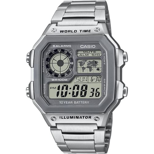 Casio World Time Digital Men s Watch AE-1200 Series Genuine BOX Overseas Model (Silver x Gray Metal Band AE-1200WHD-7AV)
Casio World Time Digital Men s Watch AE-1200 Series Genuine BOX Overseas Model (Silver x Gray Metal Band AE-1200WHD-7AV)