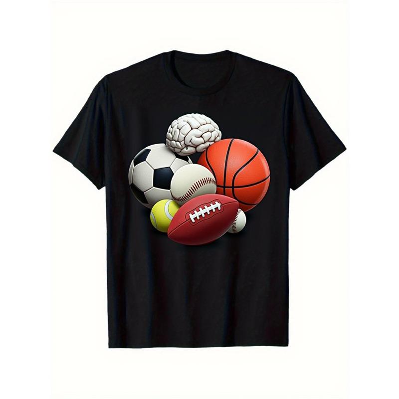 Men S Black Sports Ball Print T-Shirt - Soccer, Basketball, Volleyball & Graphic Design - Breathable Crew Neck Short Sleeve Tee for Casual Wear 4XL
Men S Black Sports Ball Print T-Shirt - Soccer, Basketball, Volleyball & Graphic Design - Breathable Crew Neck Short Sleeve Tee for Casual Wear 4XL