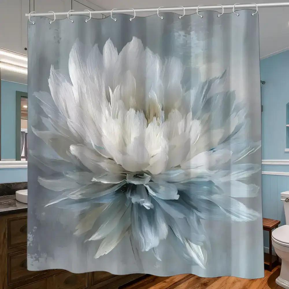 Shower Curtain – Soft White & Misty Blue Floral Masterpiece, 12 Hooks, 70.87X70.87 Inch World Art Day Inspired Home Decor W60H190(CM)-1 Pcs
Shower Curtain – Soft White & Misty Blue Floral Masterpiece, 12 Hooks, 70.87X70.87 Inch World Art Day Inspired Home Decor W60H190(CM)-1 Pcs