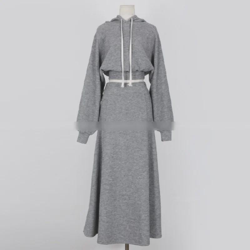 2024 Розовый свободный комплект из толстовки с длинными рукавами и юбки с высокой талией M серый
2024 Розовый свободный комплект из толстовки с длинными рукавами и юбки с высокой талией M серый