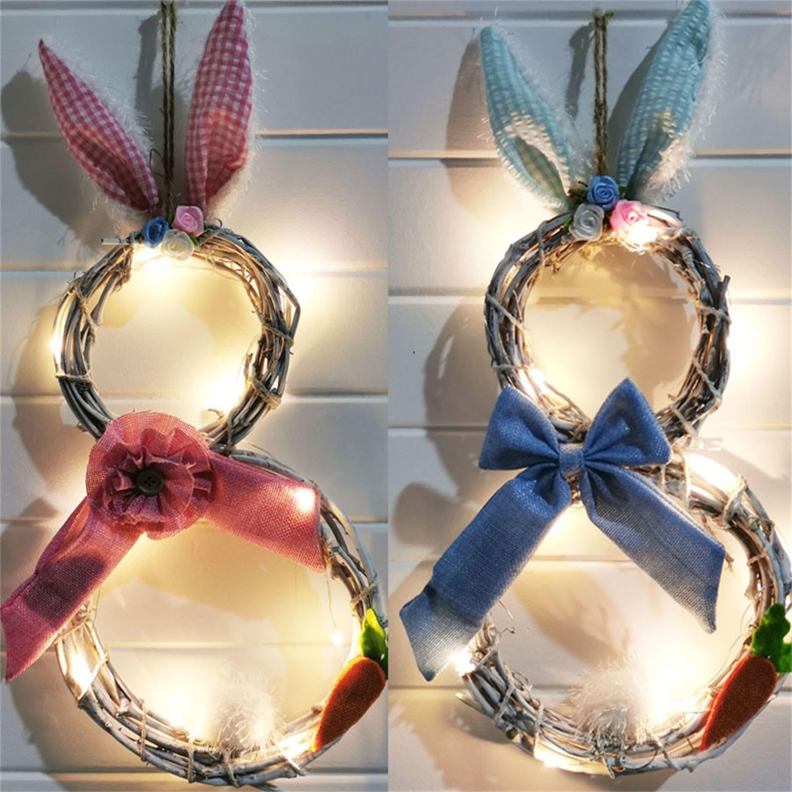Bunny Wreath,Decorations With Lights Decorating Rattan Circle, Wreath Ornaments Cute Bunny Shape Decorations Gifts For Kids/Friend
Bunny Wreath,Decorations With Lights Decorating Rattan Circle, Wreath Ornaments Cute Bunny Shape Decorations Gifts For Kids/Friend