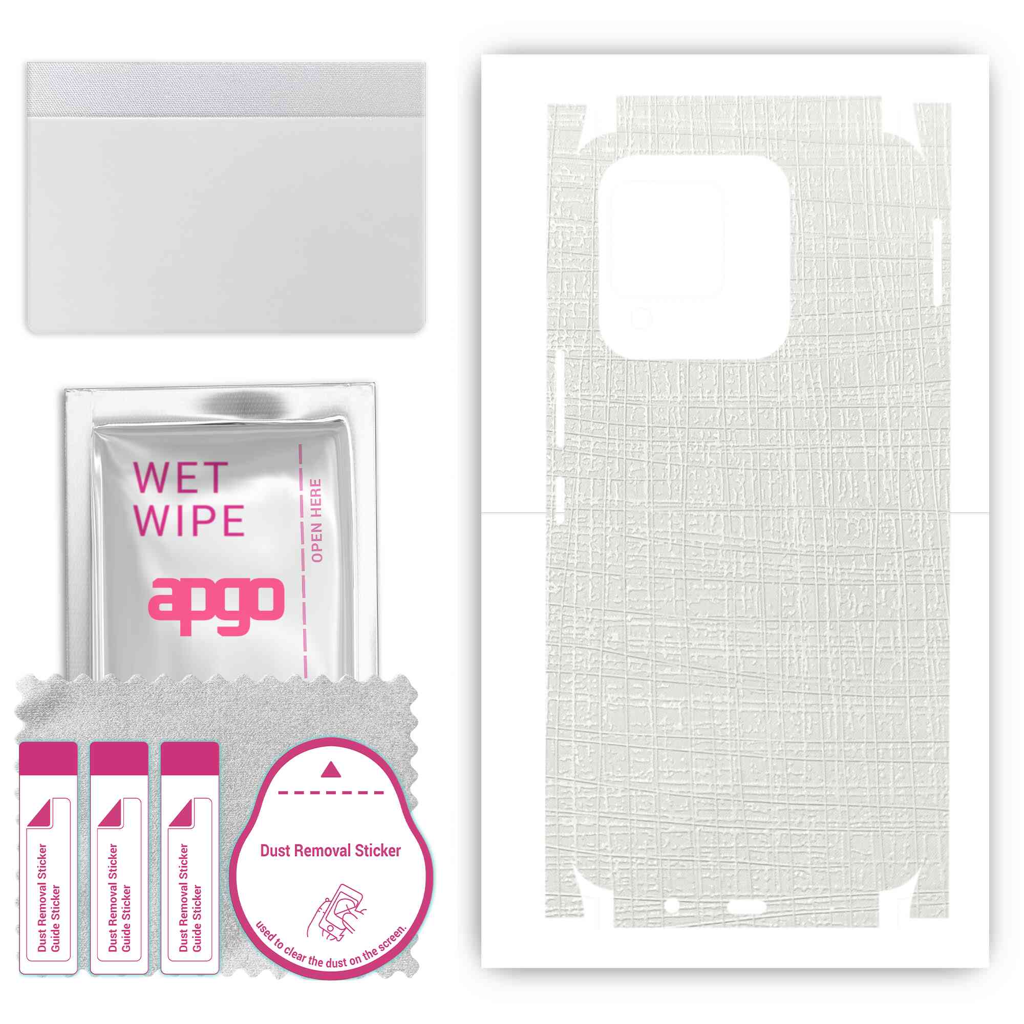 Apgo Protective Skin Sticker for the back+sides compatible with Tecno Spark 8, Full Wrap Film, Foil, Vinyl - Pattern White Fabric
Apgo Protective Skin Sticker for the back+sides compatible with Tecno Spark 8, Full Wrap Film, Foil, Vinyl - Pattern White Fabric