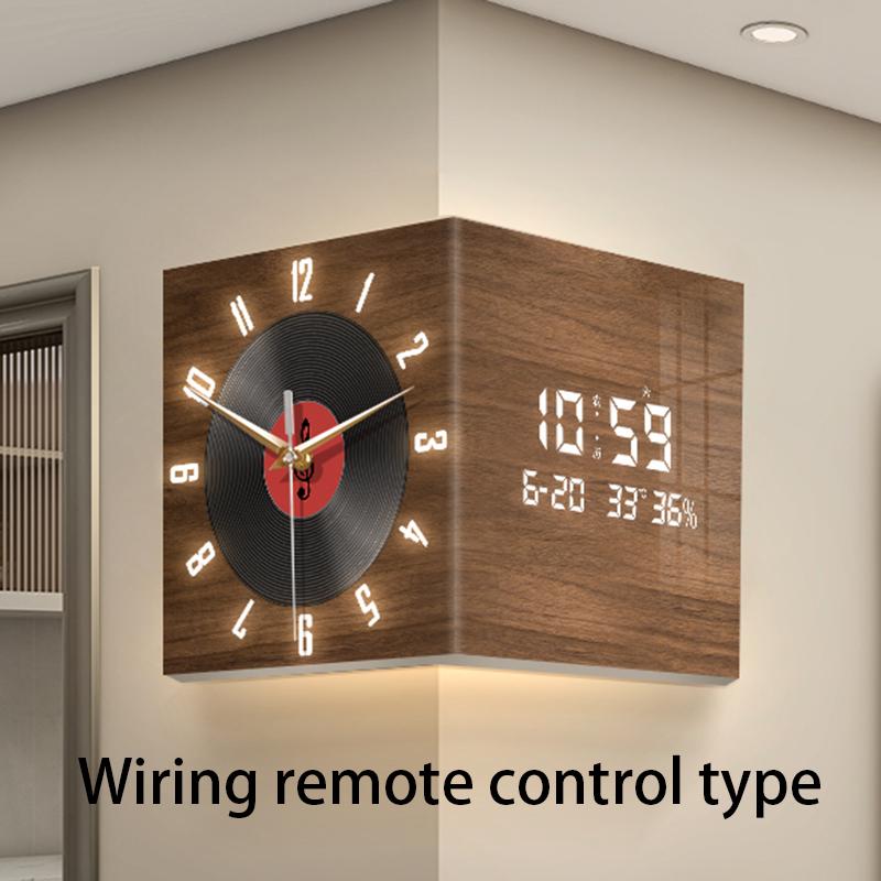 Modern Wall Clocks Living Room Large Corner Clock Elegant Led Digital Wall Clock Electronic Calendar Noiseless Clocks Home Decor 26X26X26CM
Modern Wall Clocks Living Room Large Corner Clock Elegant Led Digital Wall Clock Electronic Calendar Noiseless Clocks Home Decor 26X26X26CM