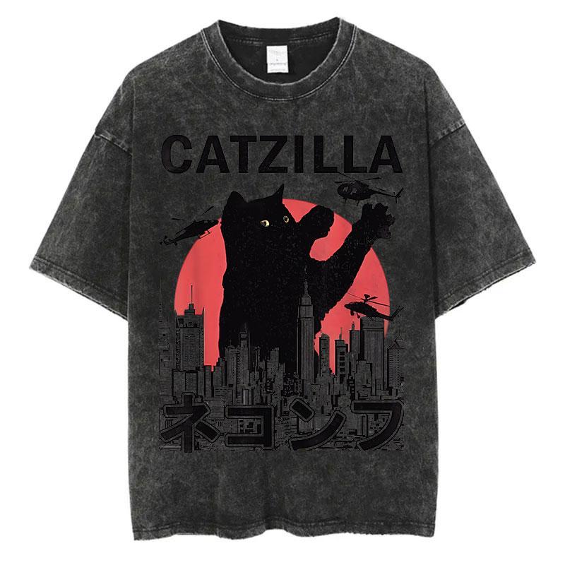Animal Cat Graphic Vintage Washed Tshirt Harajuku Streetwear Hip Hop YK TShirt Short Sleeve Cotton Tees Men Women Clothes S
Animal Cat Graphic Vintage Washed Tshirt Harajuku Streetwear Hip Hop YK TShirt Short Sleeve Cotton Tees Men Women Clothes S