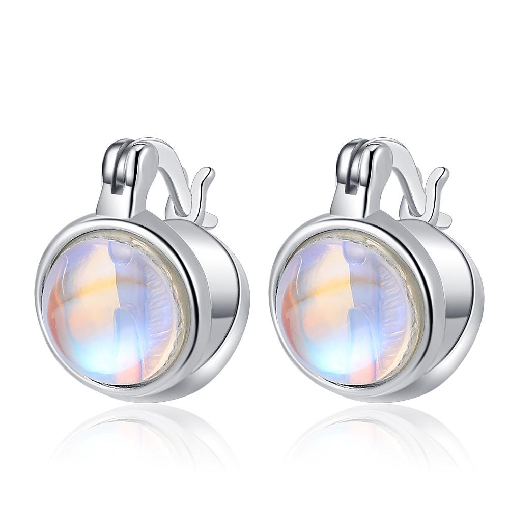925 Sterling Copper Fashion Temperament Moonstone Zircon Circle Ear Buckle Birthday Party Anniversary Gift
925 Sterling Copper Fashion Temperament Moonstone Zircon Circle Ear Buckle Birthday Party Anniversary Gift
