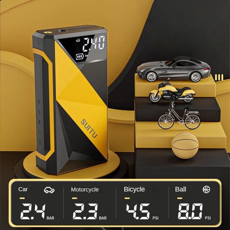 SUITU ST-9617 Wireless Car Air Pump Portable Air Compressor with LCD Display Tire Inflator for Motorcycle Bicycle Type A
SUITU ST-9617 Wireless Car Air Pump Portable Air Compressor with LCD Display Tire Inflator for Motorcycle Bicycle Type A