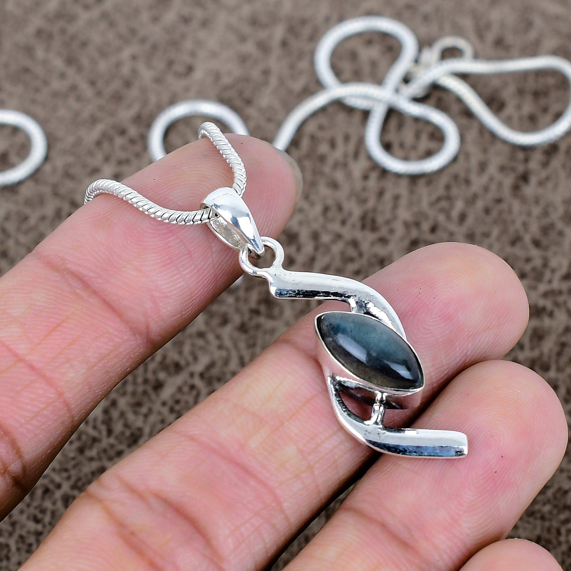 Labradorite Gemstone Handmade 925 Sterling Silver Jewelry Pendant 1.69 KKG-579
Labradorite Gemstone Handmade 925 Sterling Silver Jewelry Pendant 1.69 KKG-579