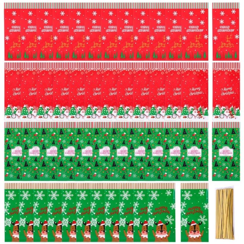 Pack of 50pcs Christmas Candy Bags Santa Snowflake Gift Pouch Biscuit Wrapping Case Storage Bags for Presents Giving 1
Pack of 50pcs Christmas Candy Bags Santa Snowflake Gift Pouch Biscuit Wrapping Case Storage Bags for Presents Giving 1