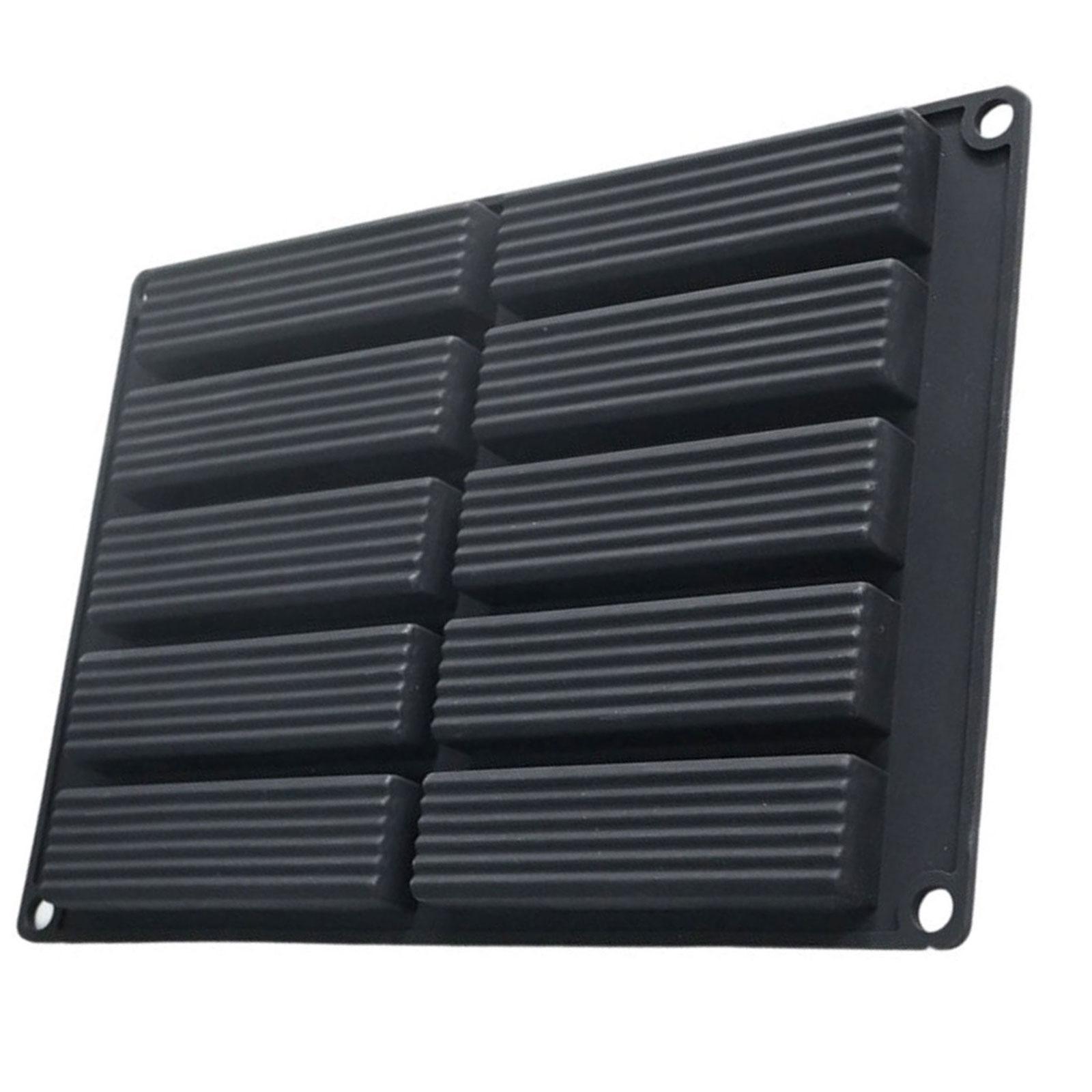 Силиконовые формы с вертикальными полосками для приготовления муссов, формы для тортов, инструмент для украшения и выпечки для приготовления шоколада, мастики, десерта чёрный