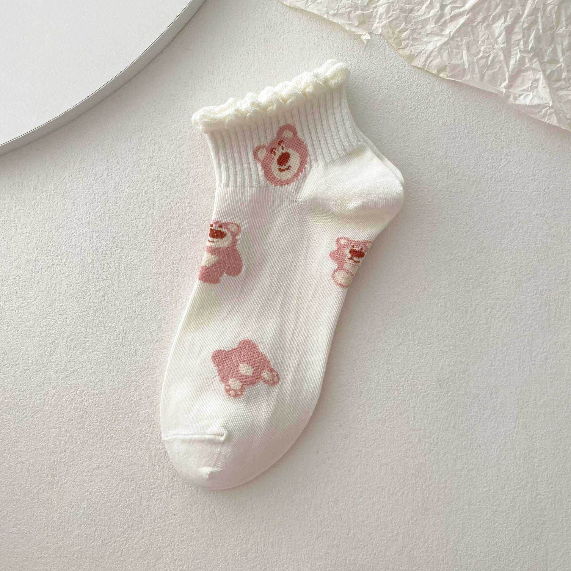 Короткие летние носки Strawberry Bear для женщин — модные, тонкие, нескользящие, дезодорирующие носки-лодочки
Короткие летние носки Strawberry Bear для женщин — модные, тонкие, нескользящие, дезодорирующие носки-лодочки