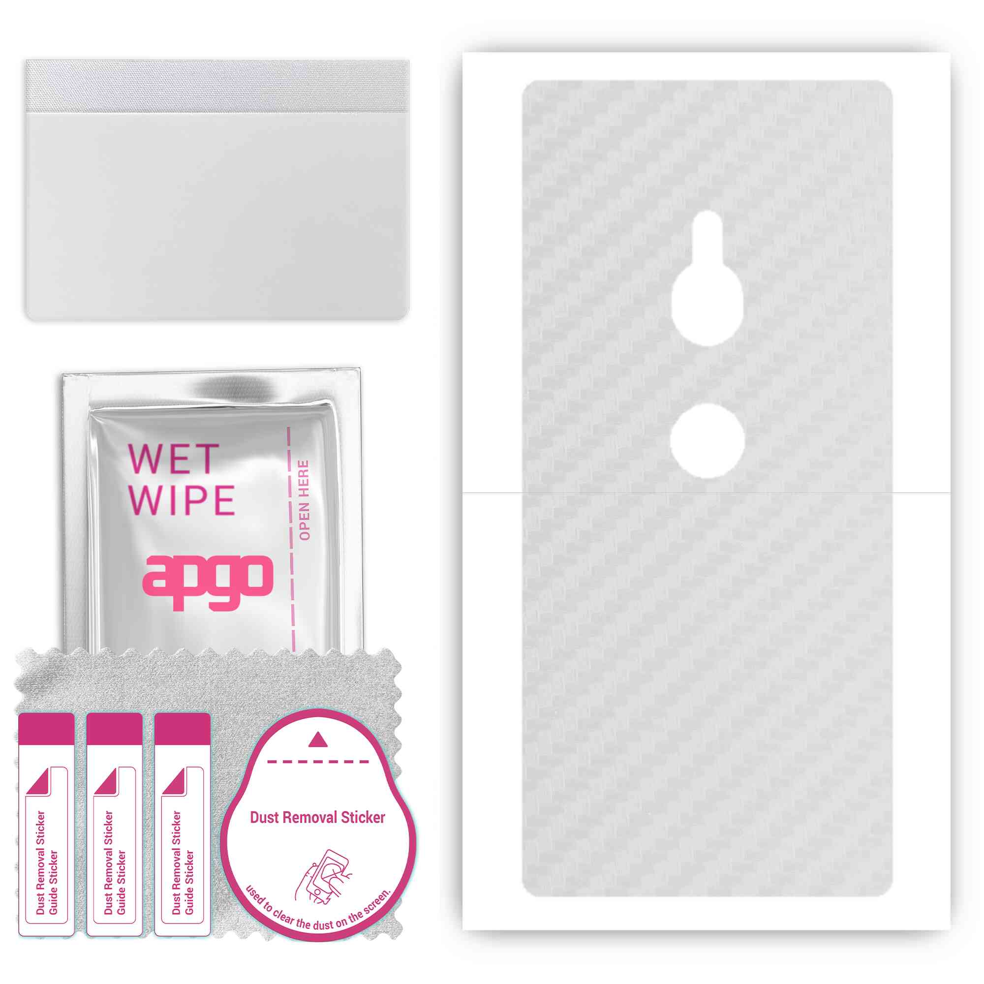 apgo Protective Skin Sticker for the back compatible with Sony Xperia XZ2, Wrap Film, Foil, Vinyl - Pattern Transparent Carbon
apgo Protective Skin Sticker for the back compatible with Sony Xperia XZ2, Wrap Film, Foil, Vinyl - Pattern Transparent Carbon